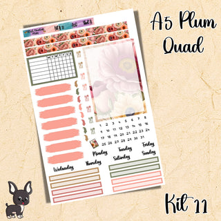Kit 11      A5 Plum Paper Quad Weekly
