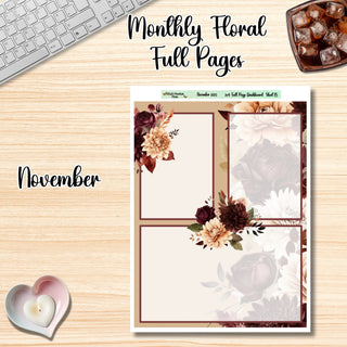 Floral Budget Full Page Monthly Dashboard November