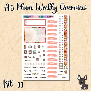 Kit 11       A5 Plum Paper Weekly Overview