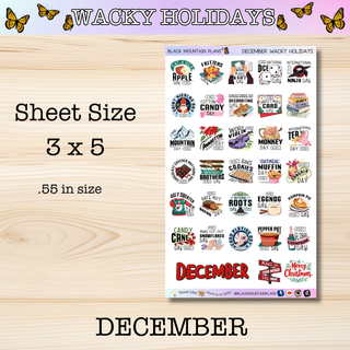 DECEMBER Wacky Holidays