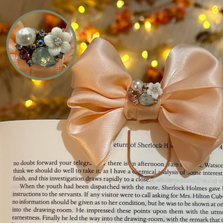 Rose Gold Embellished Bow Planner Paper Clips