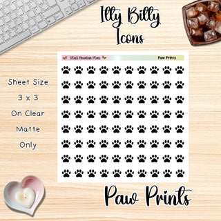 PAW PRINTS  Itty Bitty Planner Icons