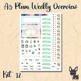 Kit 12       A5 Plum Paper Weekly Overview