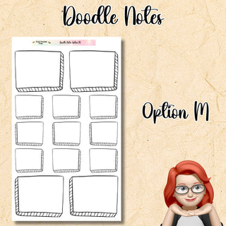 Doodle Notes Option M      Universal for any Planner or Journal