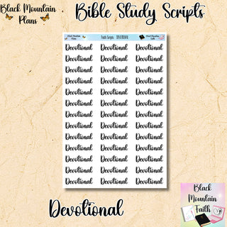 Faith Scripts        DEVOTIONAL