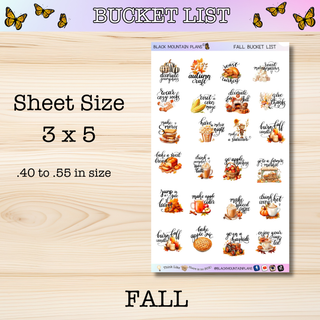 FALL BUCKET LIST