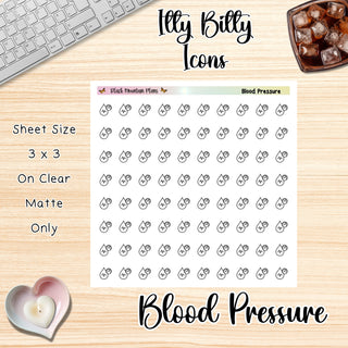 BLOOD PRESSURE  Itty Bitty Planner Icons