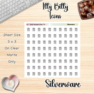 SILVERWARE Itty Bitty Planner Icons