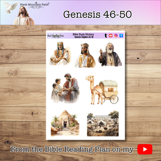 Genesis 46-50 Genesis Bible Journaling Sticker Sheet