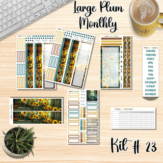 Kit 23        Large Plum Paper ANY Month and Dashboard Page