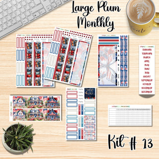 Kit 13        Large Plum Paper ANY Month and Dashboard Page