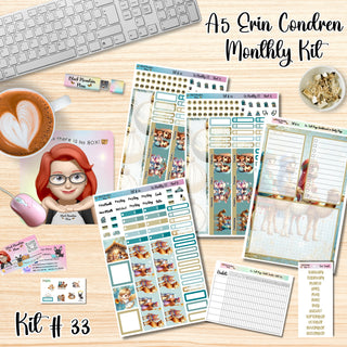 Kit 33        A5 Erin Condren ANY Month Planner Kit