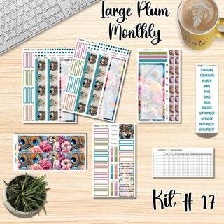 Kit 17        Large Plum Paper ANY Month and Dashboard Page