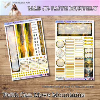 MAE JR. Monthly FAITH CAN MOVE MOUNTAINS MONTHLY Scripture Writing Sticker Kit