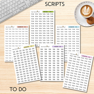 TO DO Scripts 6 Fonts to Choose From