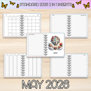 Classic 2 in 1  MAY 2026 DATED Planner Inserts