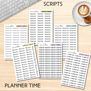 PLANNER TIME Scripts 6 Fonts to Choose From