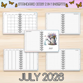 Classic 2 in 1  JULY 2026 DATED Planner Inserts