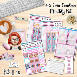 Kit 18        A5 Erin Condren ANY Month Planner Kit