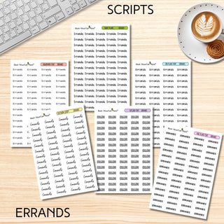 ERRANDS Scripts 6 Fonts to Choose From