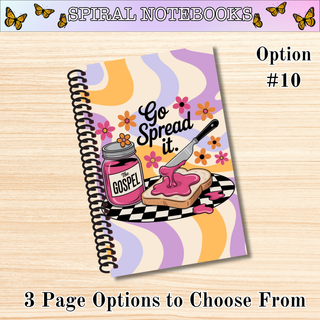 # 10  GO SPREAD THE GOSPEL Spiral Bound Notebooks