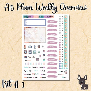 Kit # 1       A5 Plum Paper Weekly Overview