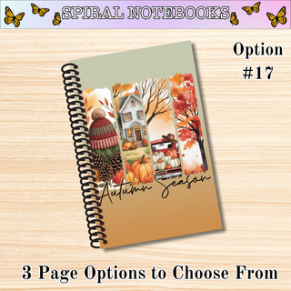 # 17  AUTUMN SEASON Spiral Bound Notebooks