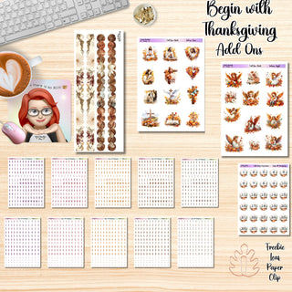 ADD ONS for Begin with Thanksgiving Faith Kit and Bible Study Stickers