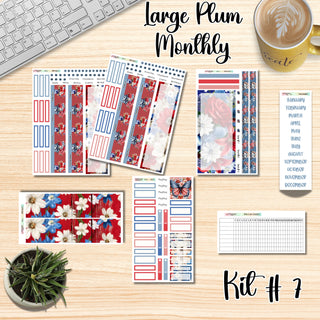 Kit # 7        Large Plum Paper ANY Month and Dashboard Page