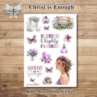 Christ is Enough         Bible Journaling Sticker Sheet