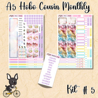 Kit # 5    A5 Hobonichi Cousin ANY Monthly Kit