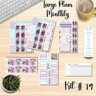 Kit 19        Large Plum Paper ANY Month and Dashboard Page