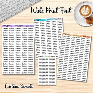 WIDE PRINT Custom Scripts