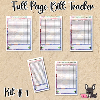 Kit # 1     Full Page Bill Tracker