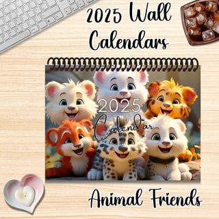 ANIMAL FRIENDS 2025 WALL CALENDAR