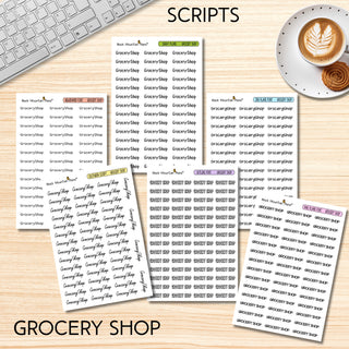 GROCERY SHOP Scripts 6 Fonts to Choose From