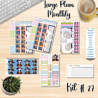 Kit 27        Large Plum Paper ANY Month and Dashboard Page