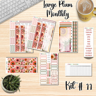 Kit 11        Large Plum Paper ANY Month and Dashboard Page