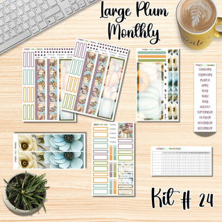 Kit 24        Large Plum Paper ANY Month and Dashboard Page