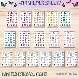 Functional Icon Sampler  Mini Sticker Sheets