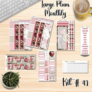 Kit 41        Large Plum Paper ANY Month and Dashboard Page