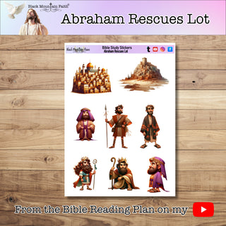Abraham Rescues Lot      Genesis Bible Journaling Sticker Sheet