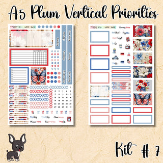 Kit # 7       A5 Plum Paper Vertical Priorities