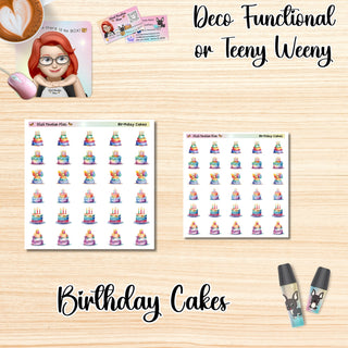 BIRTHDAY CAKES Deco Functional/Teeny Weeny