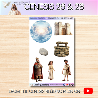 Genesis 26 & 28 Genesis Bible Journaling Sticker Sheet