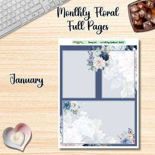 Floral Budget Full Page Monthly Dashboard January