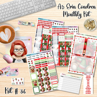 Kit 36        A5 Erin Condren ANY Month Planner Kit