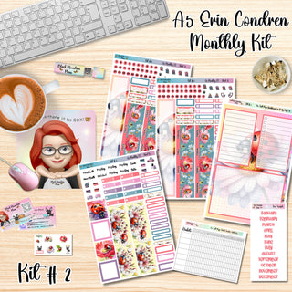 Kit # 2        A5 Erin Condren ANY Month Planner Kit