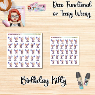 BIRTHDAY KITTY Deco Functional/Teeny Weeny