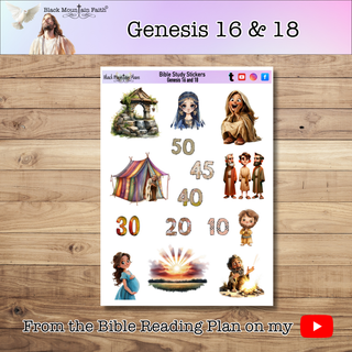 Genesis 16 & 18   Genesis Bible Journaling Sticker Sheet